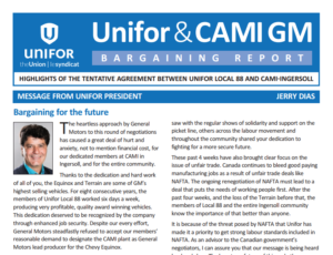 CAMI GM Bargaining Report
