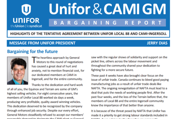 Unifor CAMI GM Bargaining Report