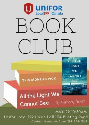 Unifor 199  BOOK CLUB-CANCELLED MAY 29TH