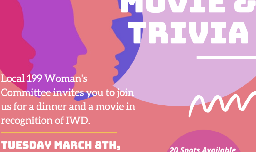 International Women’s Day – Movie, Dinner and Trivia