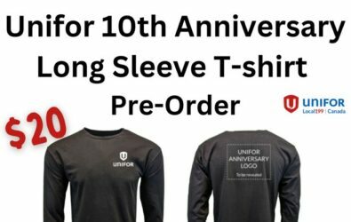 Unifor 10th Anniversary T-shirts